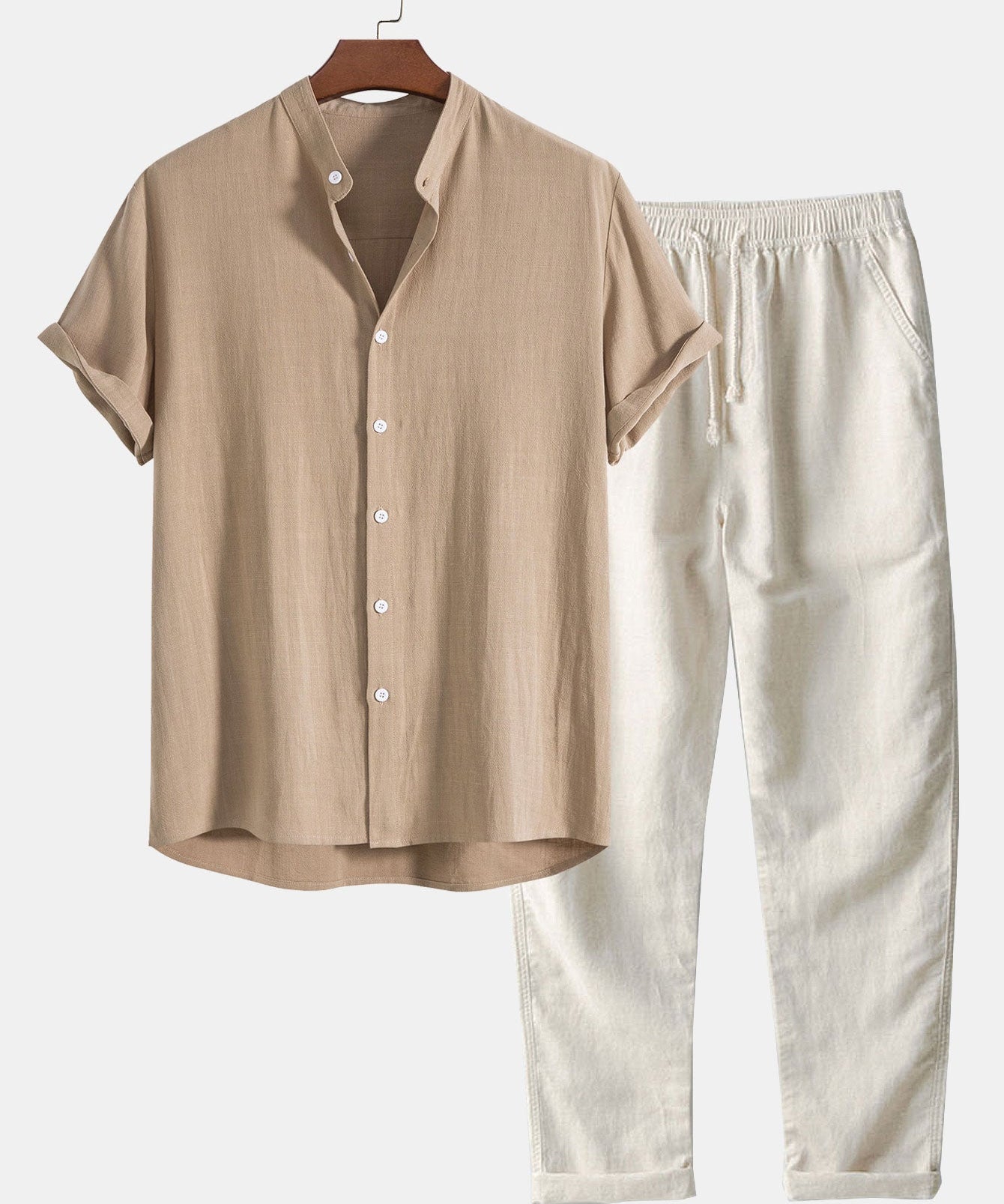 Stylish Men's Two-Piece Set: Shirt and Pants Combo