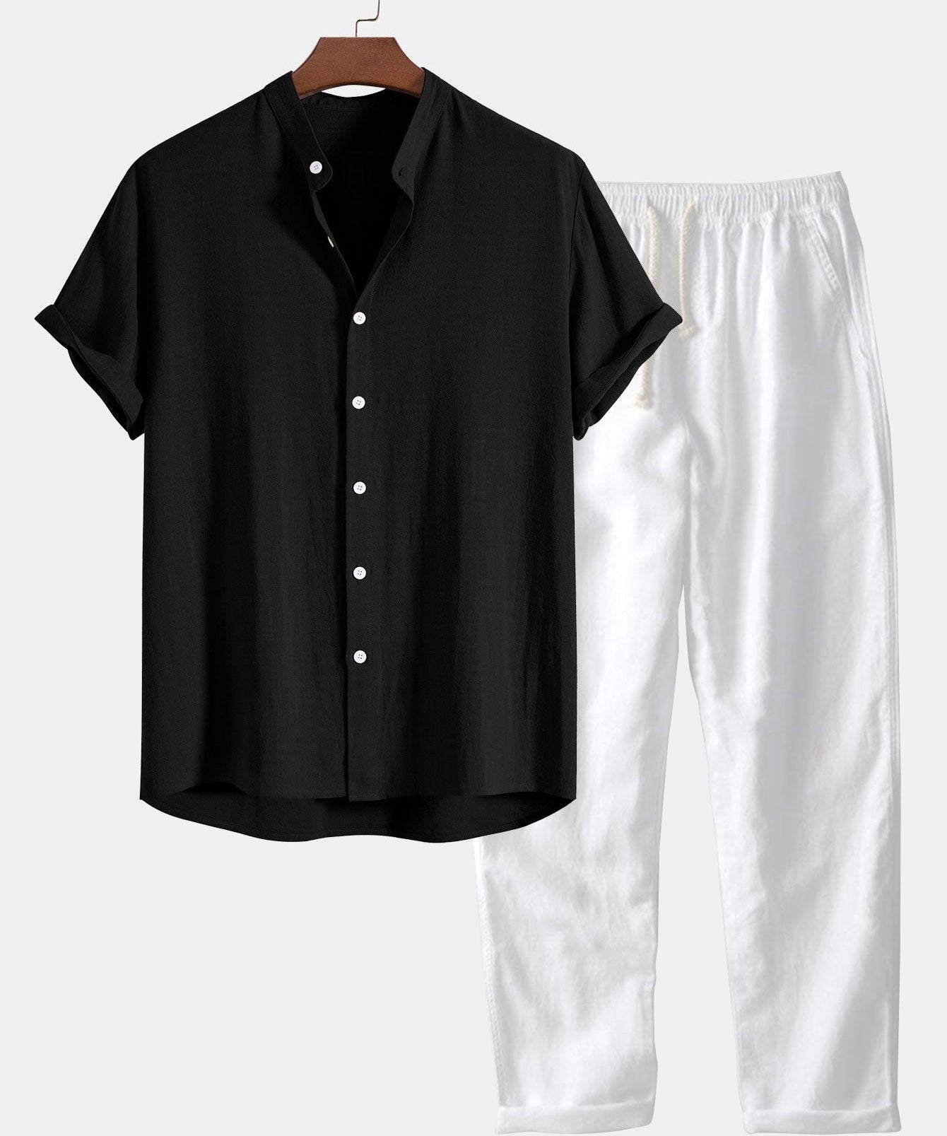 Stylish Men's Two-Piece Set: Shirt and Pants Combo