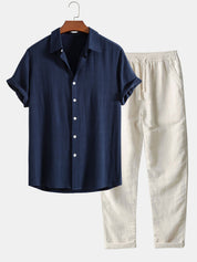 KANE | Chic Linen Shirt and Trouser Ensemble