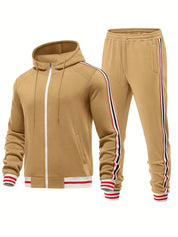 JUDE | Stylish 2-Piece Striped Tracksuit Ensemble