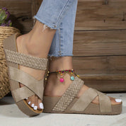 Claire | Braided Wedge Sandals – Effortless Summer Chic