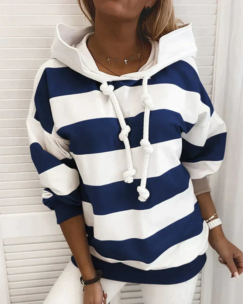 Elma | Casual &Comfortable Striped Hoodie Sweater