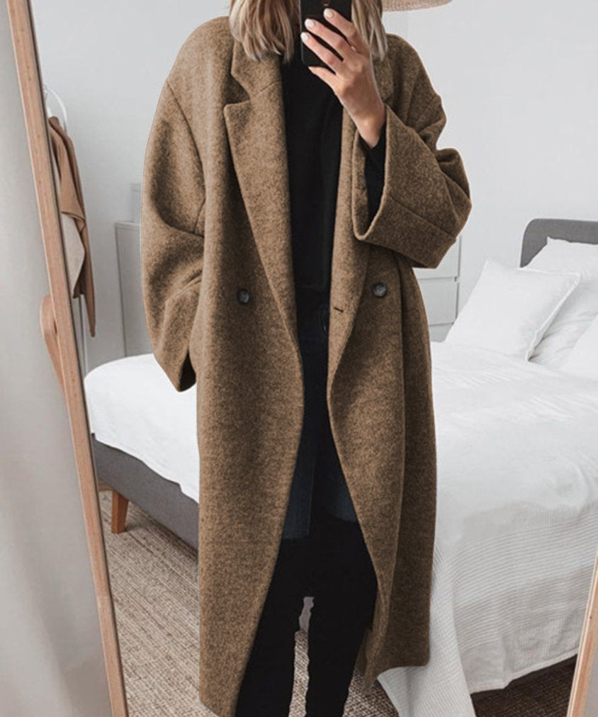 Jessie | Trendy Oversized Double Buttons Coat