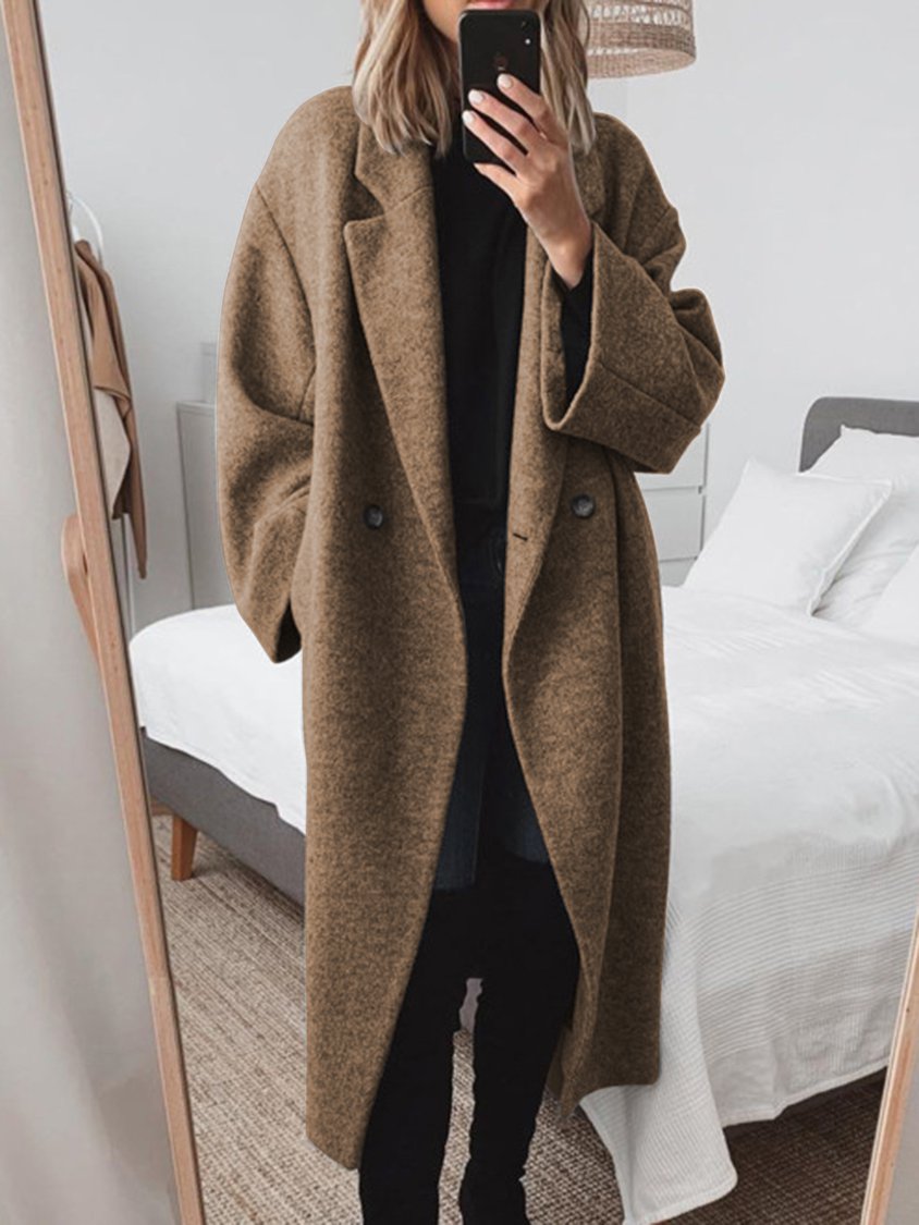 Jessie | Trendy Oversized Double Buttons Coat