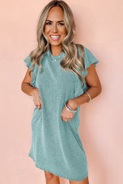 Enchanting Dolphin Mini Dress with Elegant Butterfly Sleeves - Lizabella Fashion