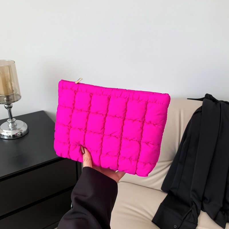 Sophie | Quilted Zippered Cosmetic Makeup Clutch Bag