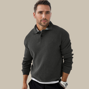 Elevate Your Style with the OSLO Casual Chic Long Sleeve Men's Polo Shirt - Lizabella Fashion