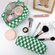 Claire | Stylish and Functional Checkered Beauty Organizer Set