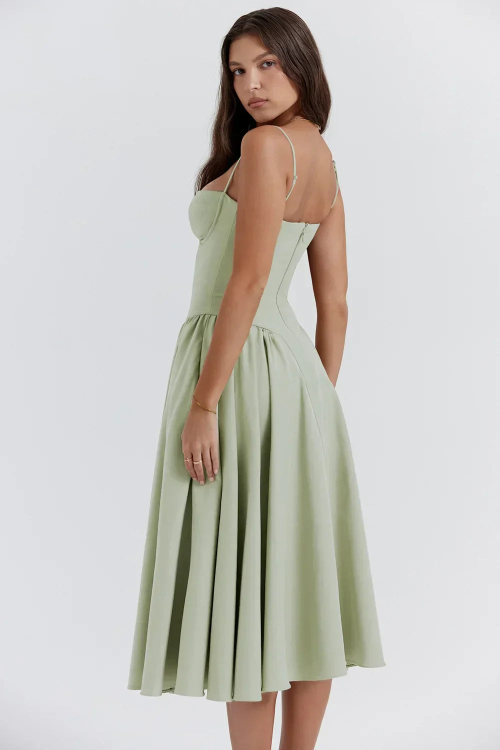 TULUM | Stylish Sleeveless Midi Dress with Figure-Flattering Corset Design - Lizabella Fashion