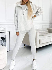 MILA | Cozy Three-Piece Lounge Set - Lizabella Fashion