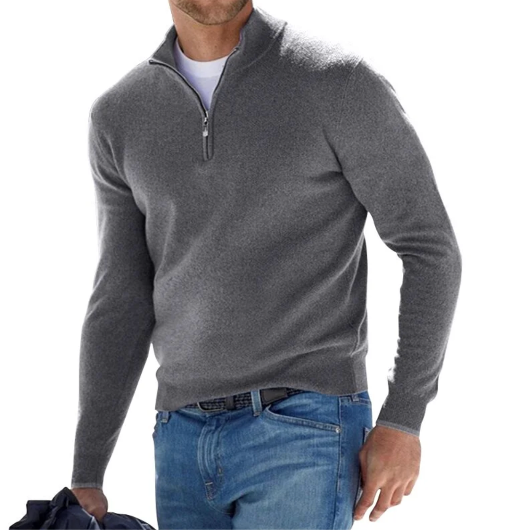 MORRIS | Stylish Zip-Up Pullover for Men - Lizabella Fashion