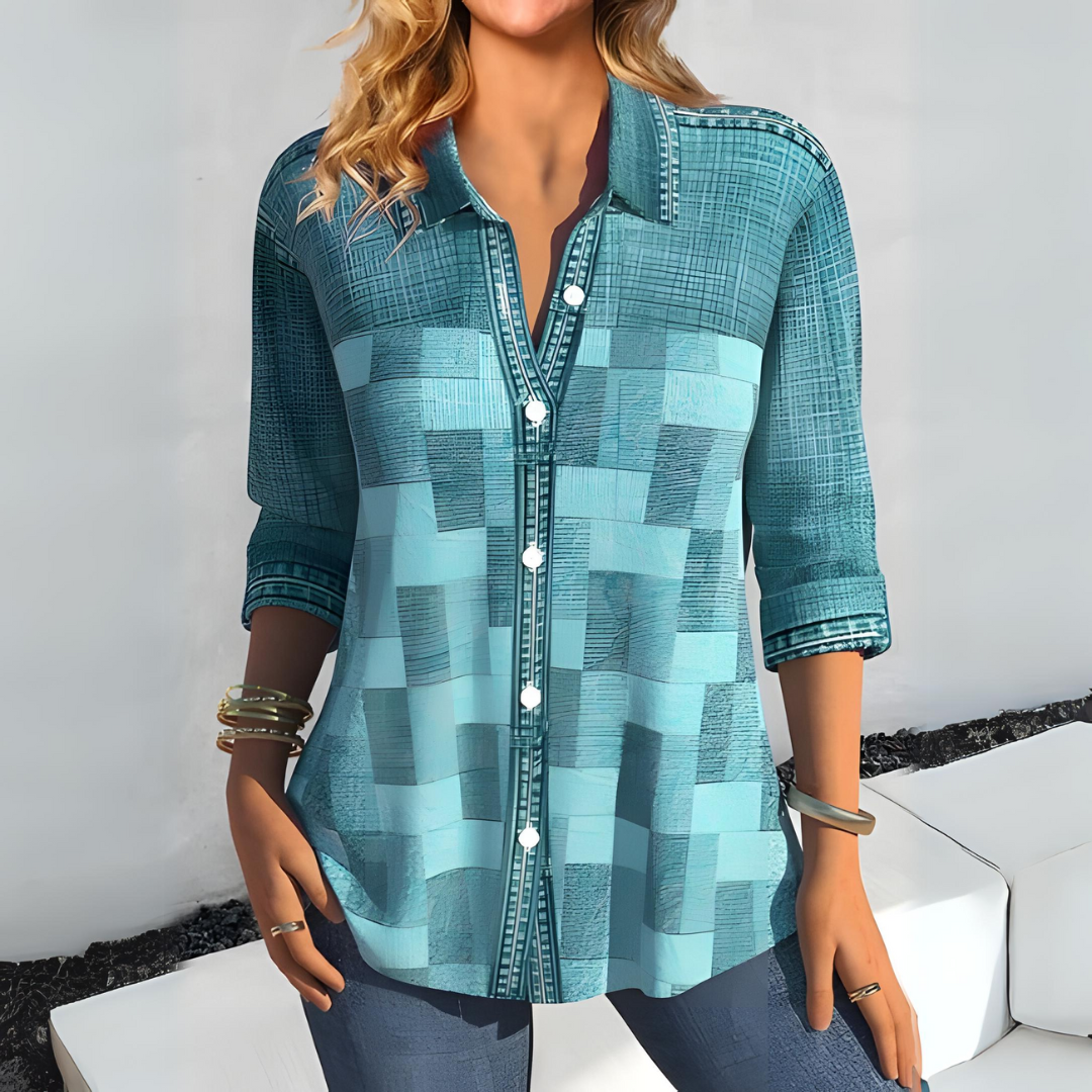 Amelia | Stylish Checked Women's Top