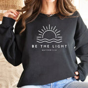 Erica | Cozy Fit Be The Light Inspirational Women's Sweatshirt