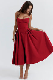 TULUM | Stylish Sleeveless Midi Dress with Figure-Flattering Corset Design - Lizabella Fashion