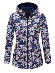 Ellah | Trendy Floral Print Summer Hoddie Jacket