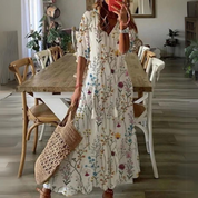 Alyanna | Flattering Floral Print Maxi Dress