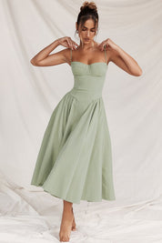 TULUM | Stylish Sleeveless Midi Dress with Figure-Flattering Corset Design - Lizabella Fashion