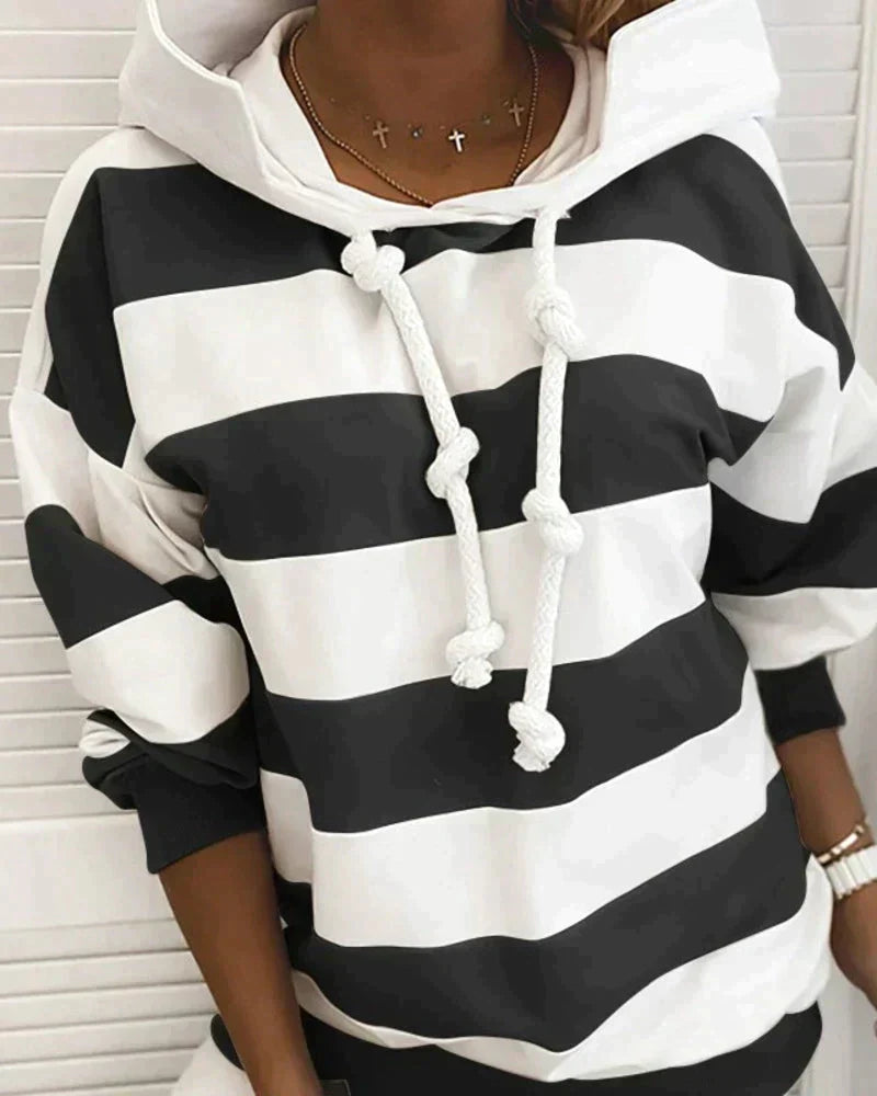 Elma | Casual &Comfortable Striped Hoodie Sweater