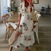 Alyanna | Flattering Floral Print Maxi Dress