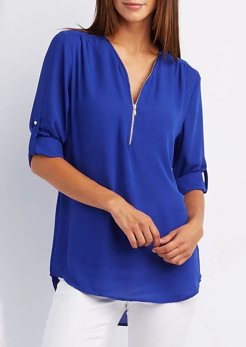 Sophia | Elegant V-Neck Blouse