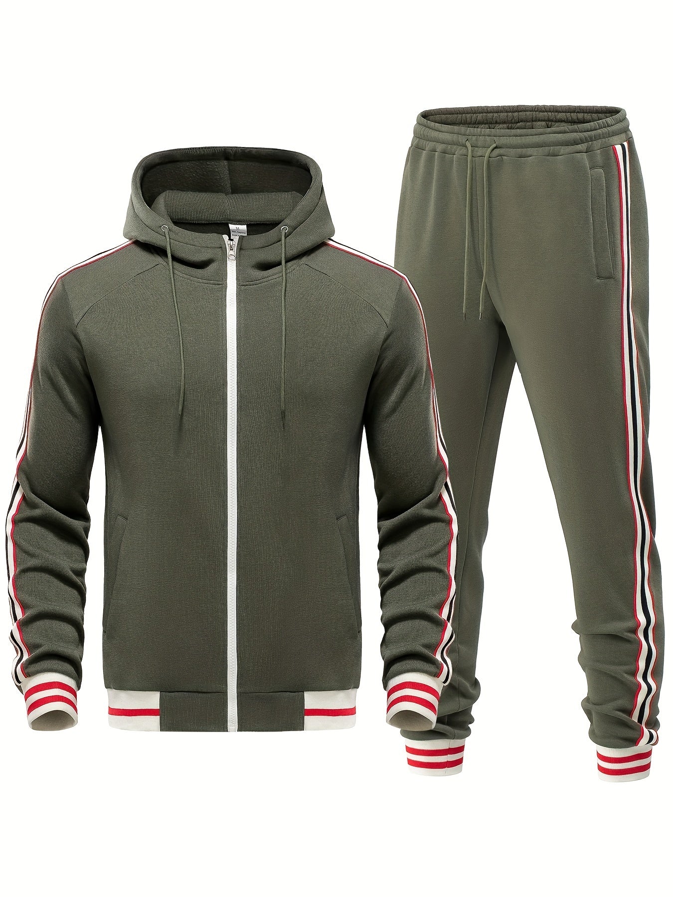 JUDE | Stylish 2-Piece Striped Tracksuit Ensemble