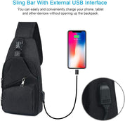 Chic Anti-Theft Crossbody Bag with Convenient Built-in Charging Port