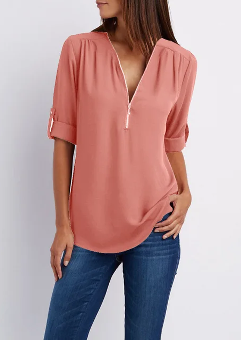 Sophia | Elegant V-Neck Blouse