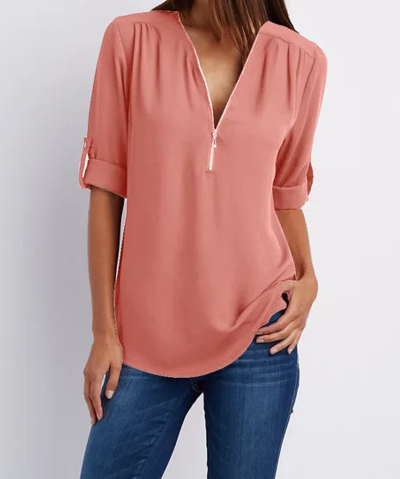 Sophia | Elegant V-Neck Blouse