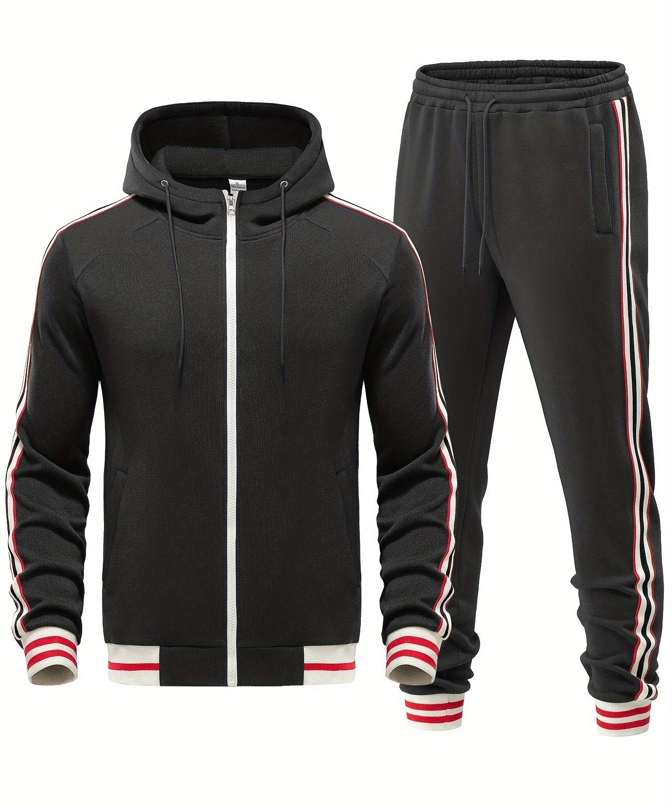 JUDE | Stylish 2-Piece Striped Tracksuit Ensemble