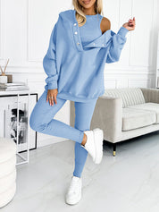 MILA | Cozy Three-Piece Lounge Set - Lizabella Fashion