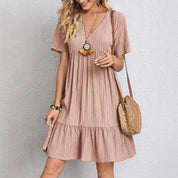 Elma | Comfy and Casual V-Neck Mini Dress