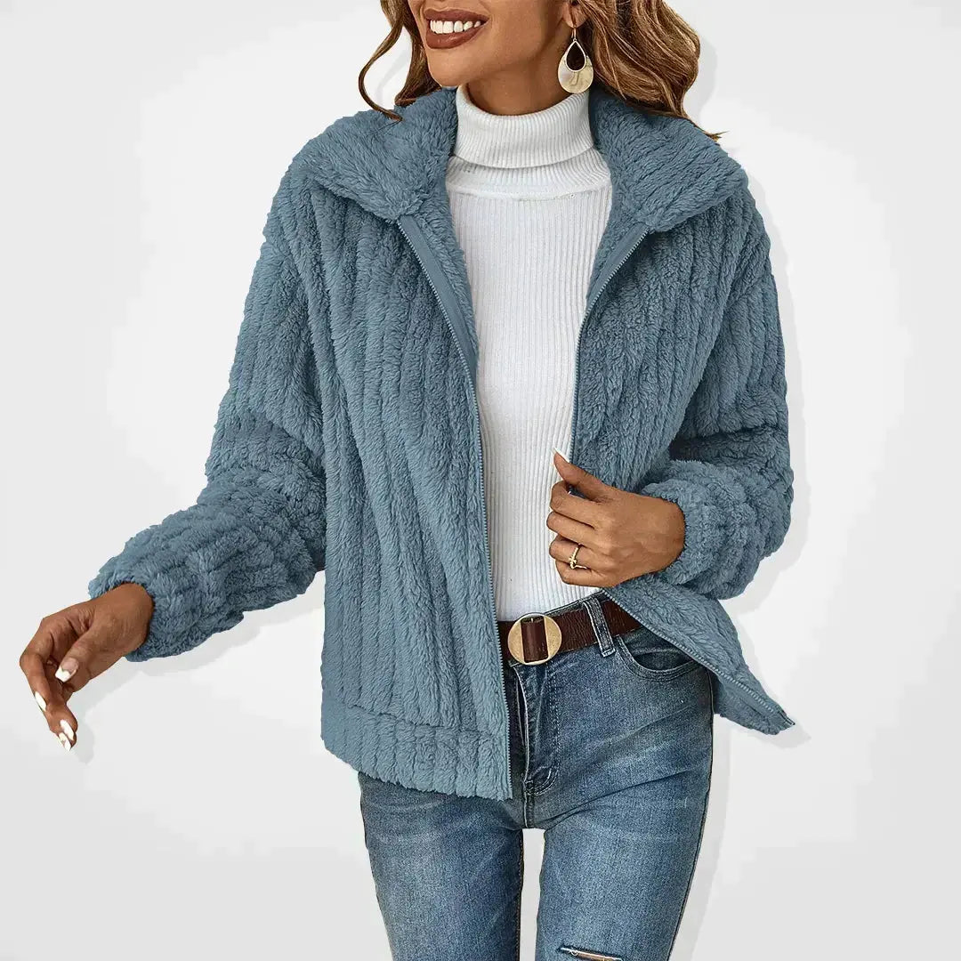 EMILY | Cosy Fluffy Cardigan-Lizabella Fashion