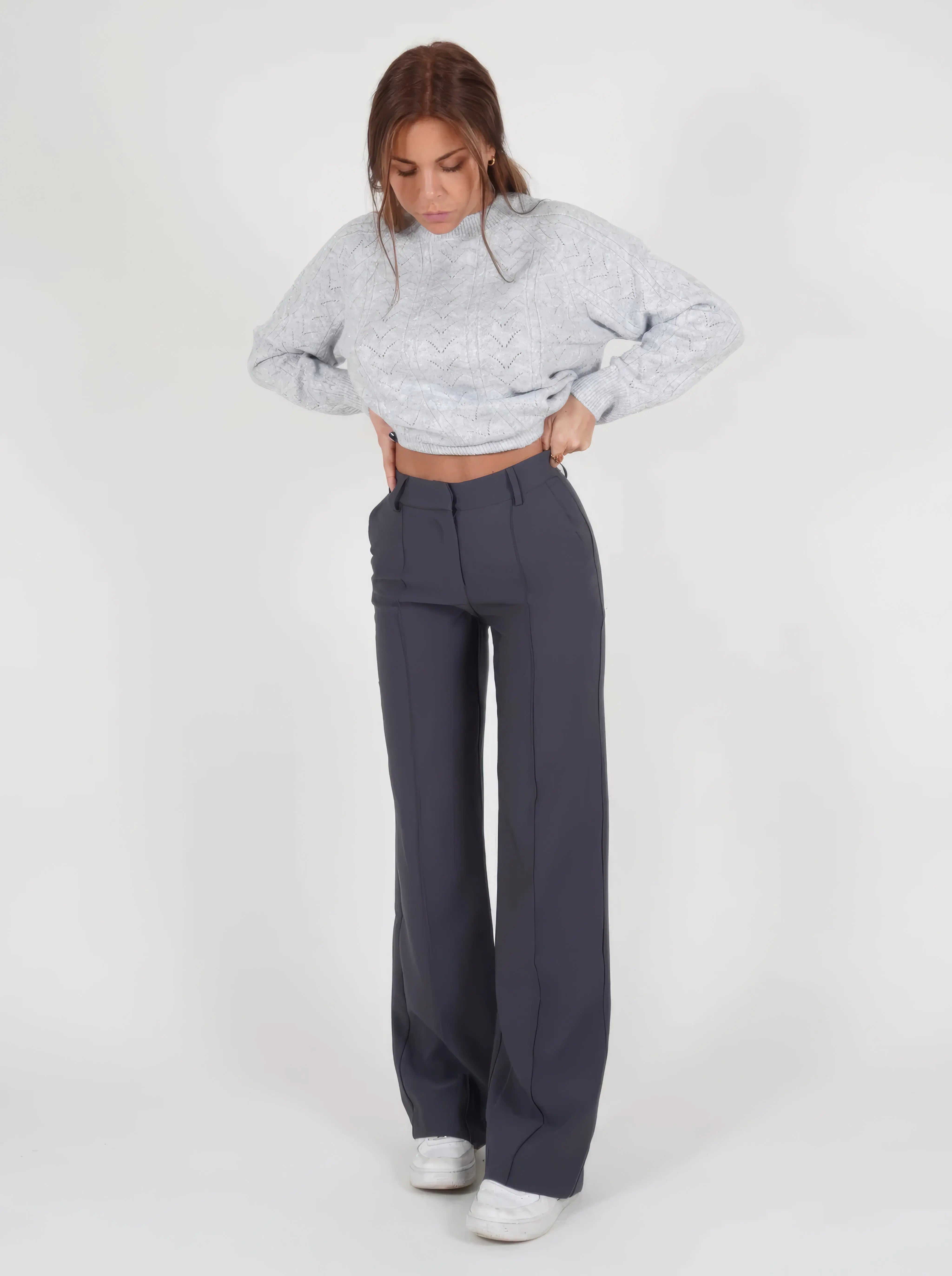 Elevate Your Style with AMY's Wide-Leg Chic Trousers for Women - Lizabella Fashion