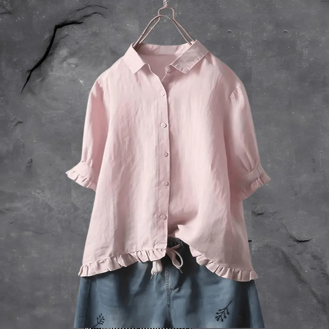 Elevate Your Wardrobe with Our Chic Cotton Shirt by ANN - Lizabella Fashion