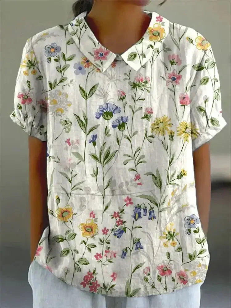 FLORA | Shirt with Flower Prints-Lizabella Fashion