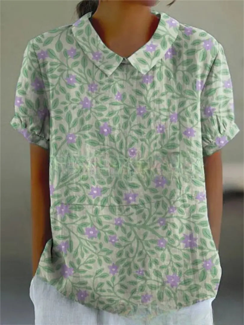 FLORA | Shirt with Flower Prints-Lizabella Fashion