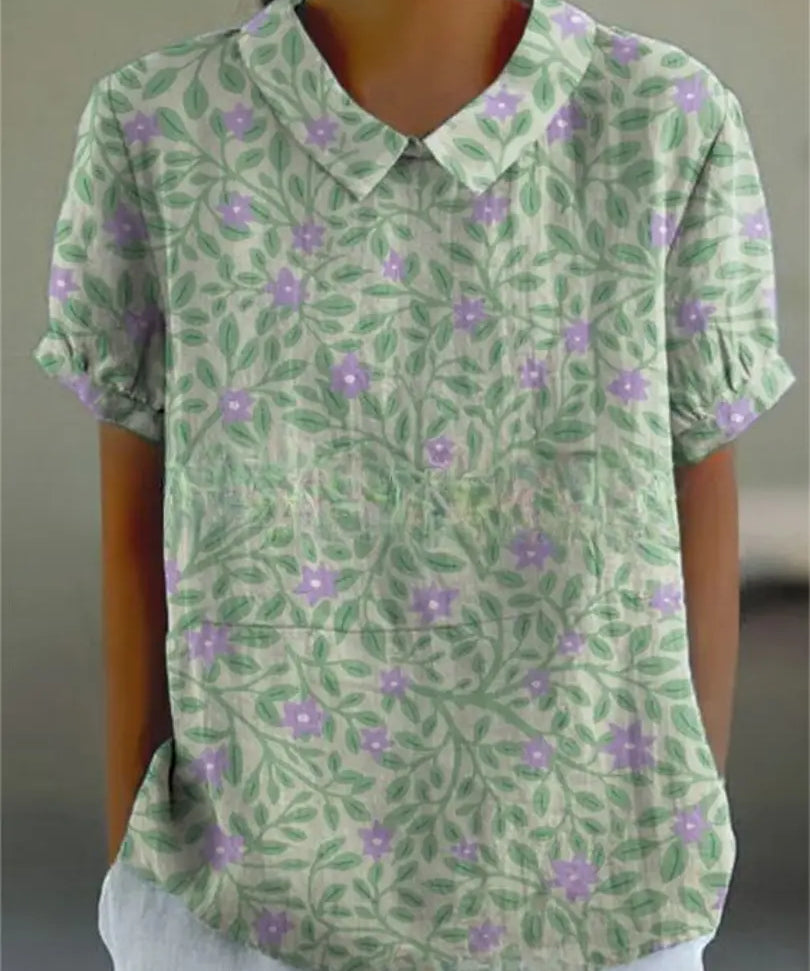 FLORA | Shirt with Flower Prints-Lizabella Fashion