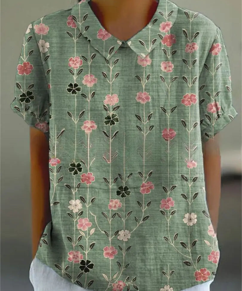 FLORA | Shirt with Flower Prints-Lizabella Fashion