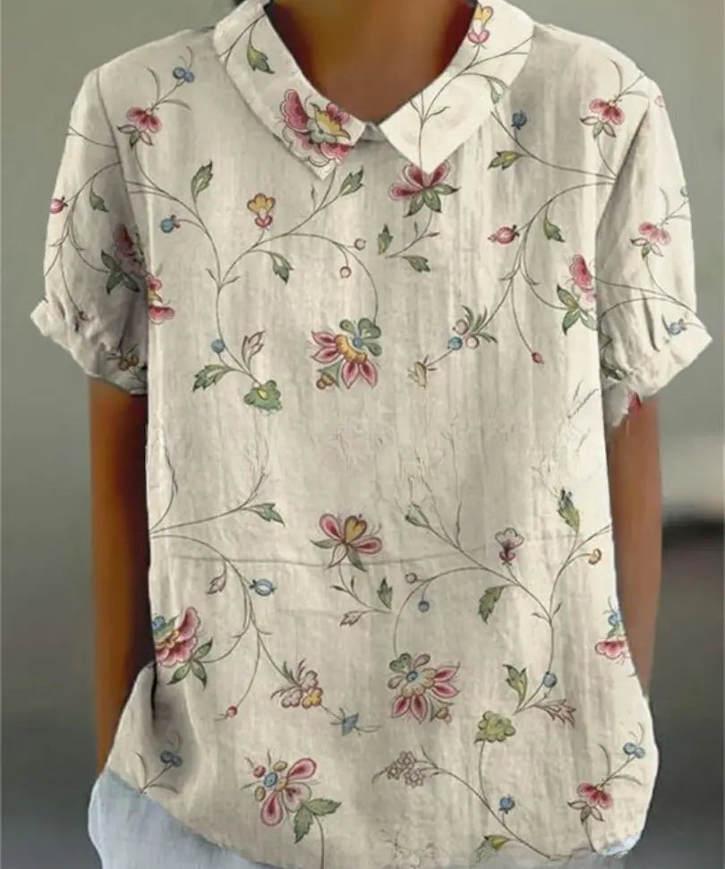 FLORA | Shirt with Flower Prints-Lizabella Fashion