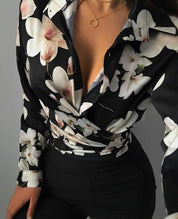 Alice | Elegant Floral Long-Sleeve Shirt