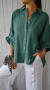 ISABELLA | Chic Linen Blouse-Lizabella Fashion