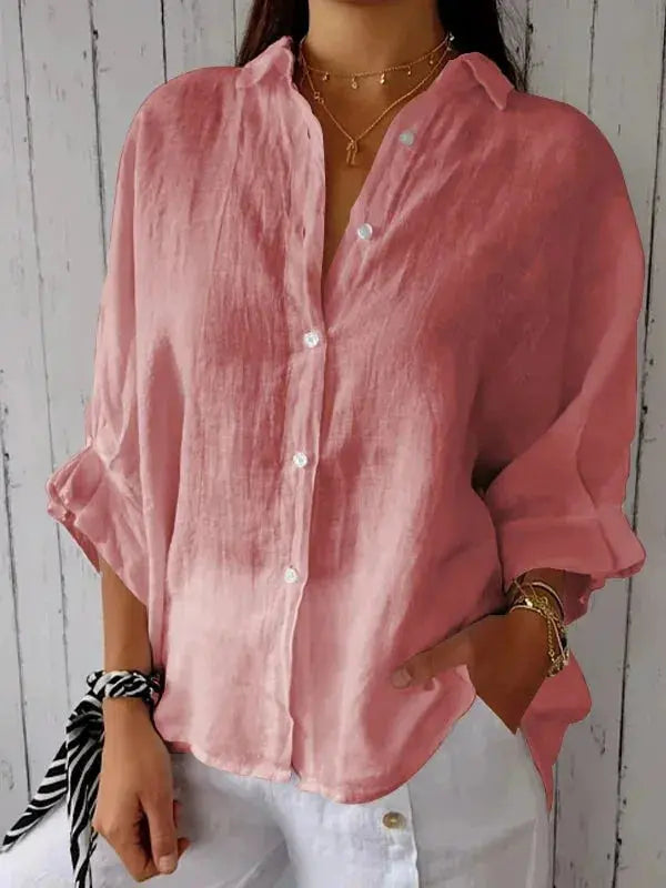 ISABELLA | Chic Linen Blouse-Lizabella Fashion