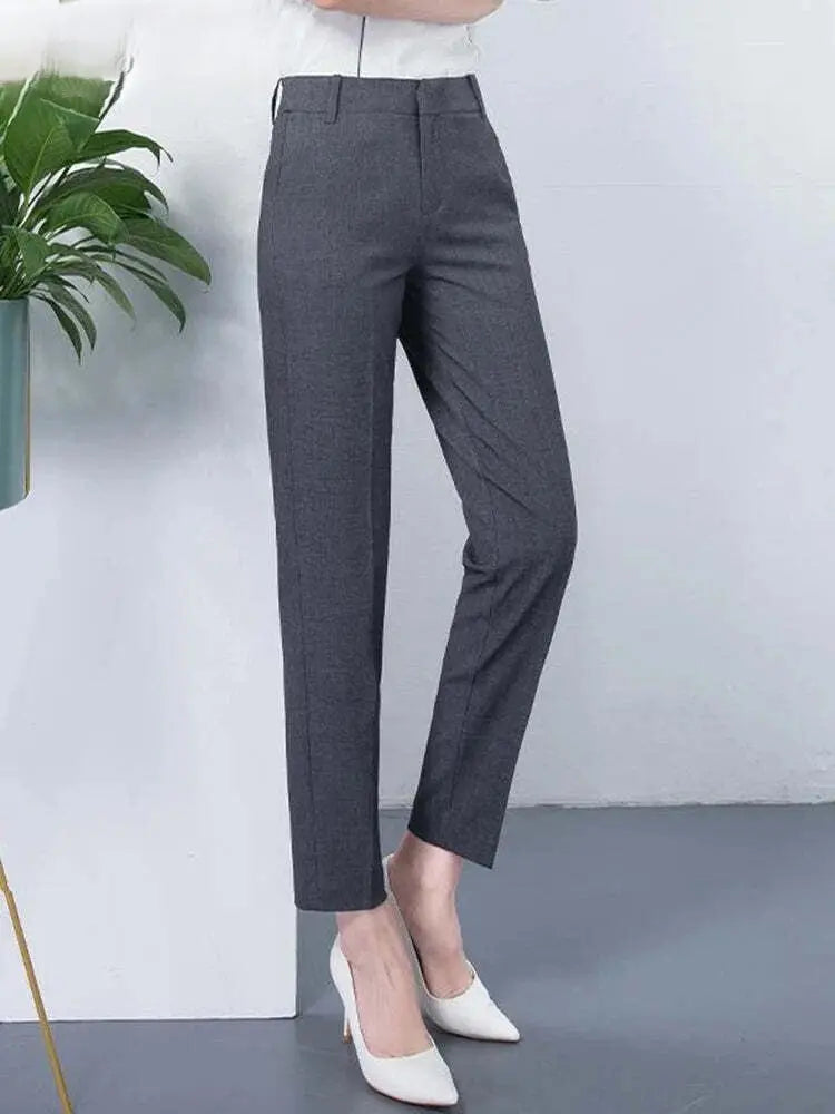 JANE | Chic High-Waisted Stretch Pants for Curvy Women - Lizabella Fashion