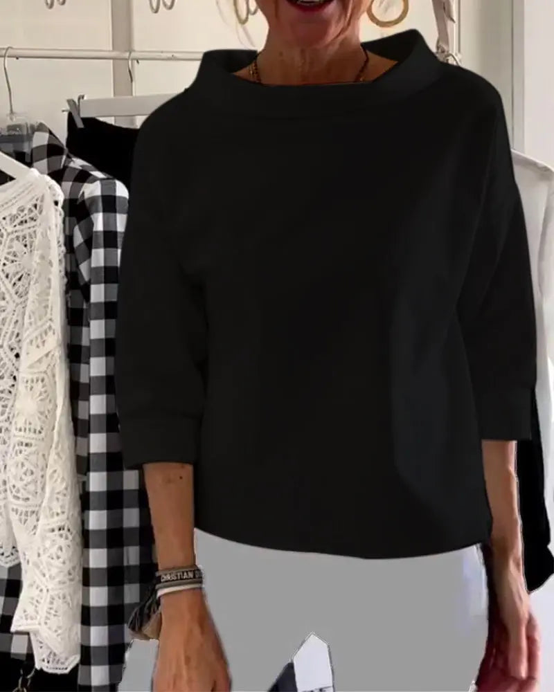 JENNIFER | Elegant Top High Collar-Lizabella Fashion