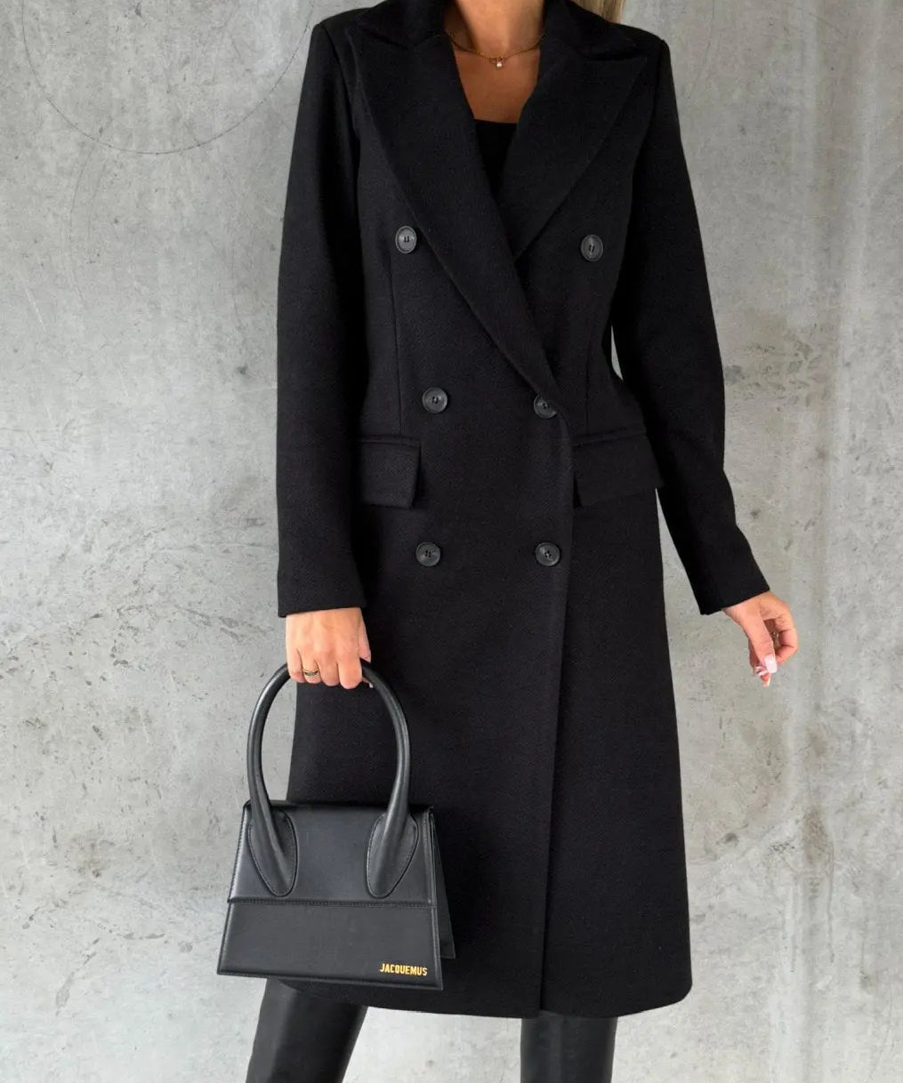 KATE | Woolen Coat Long Fit Women - Lizabella Fashion