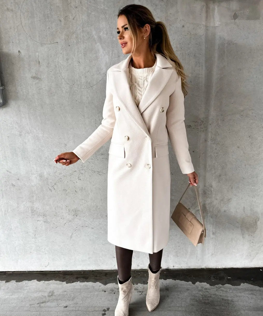 KATE | Woolen Coat Long Fit Women - Lizabella Fashion