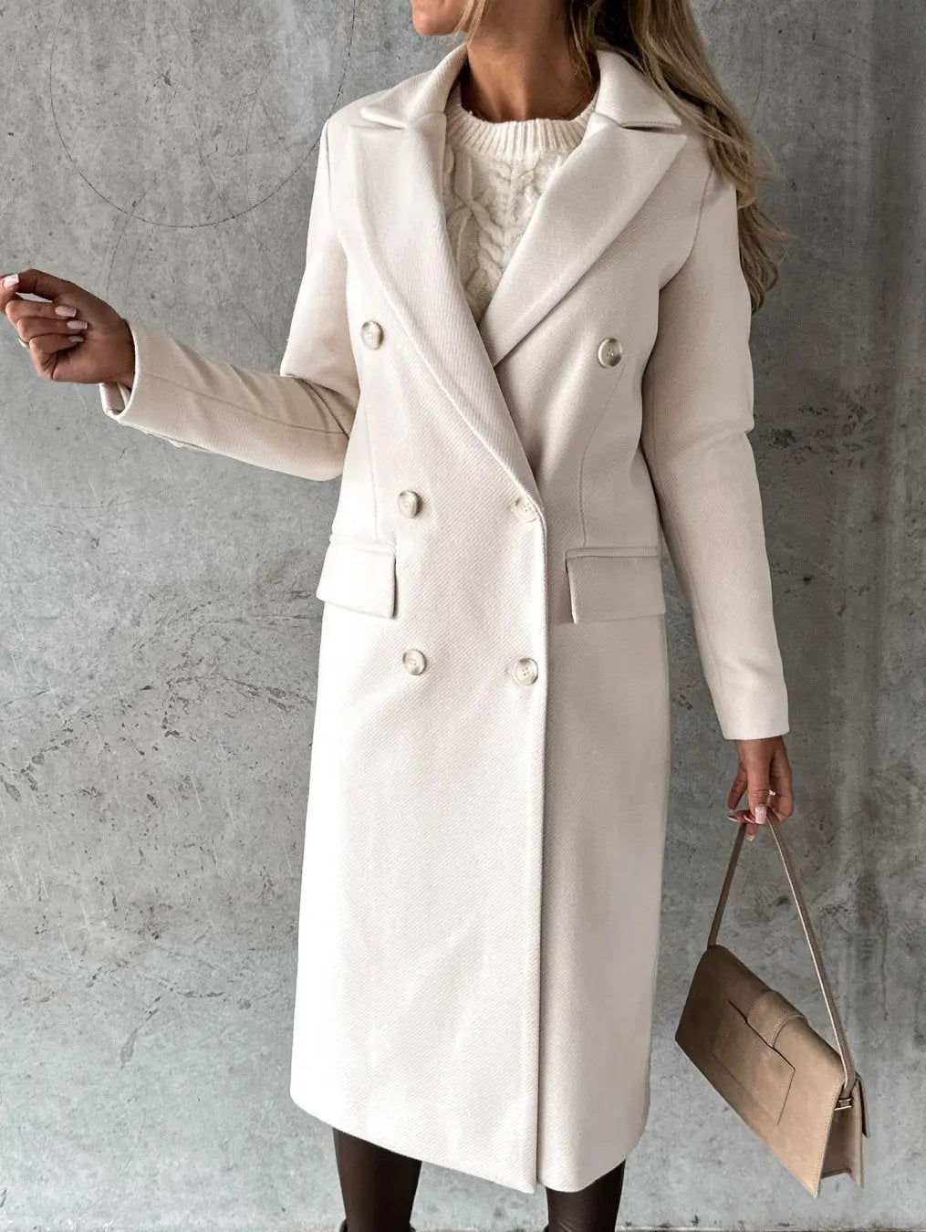 KATE | Woolen Coat Long Fit Women - Lizabella Fashion