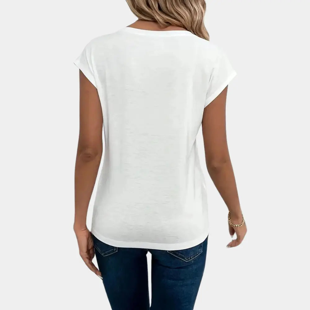 KATHY | Chic V-Neck Casual Top for Women - Lizabella Fashion