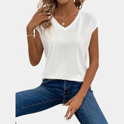 KATHY | Chic V-Neck Casual Top for Women - Lizabella Fashion