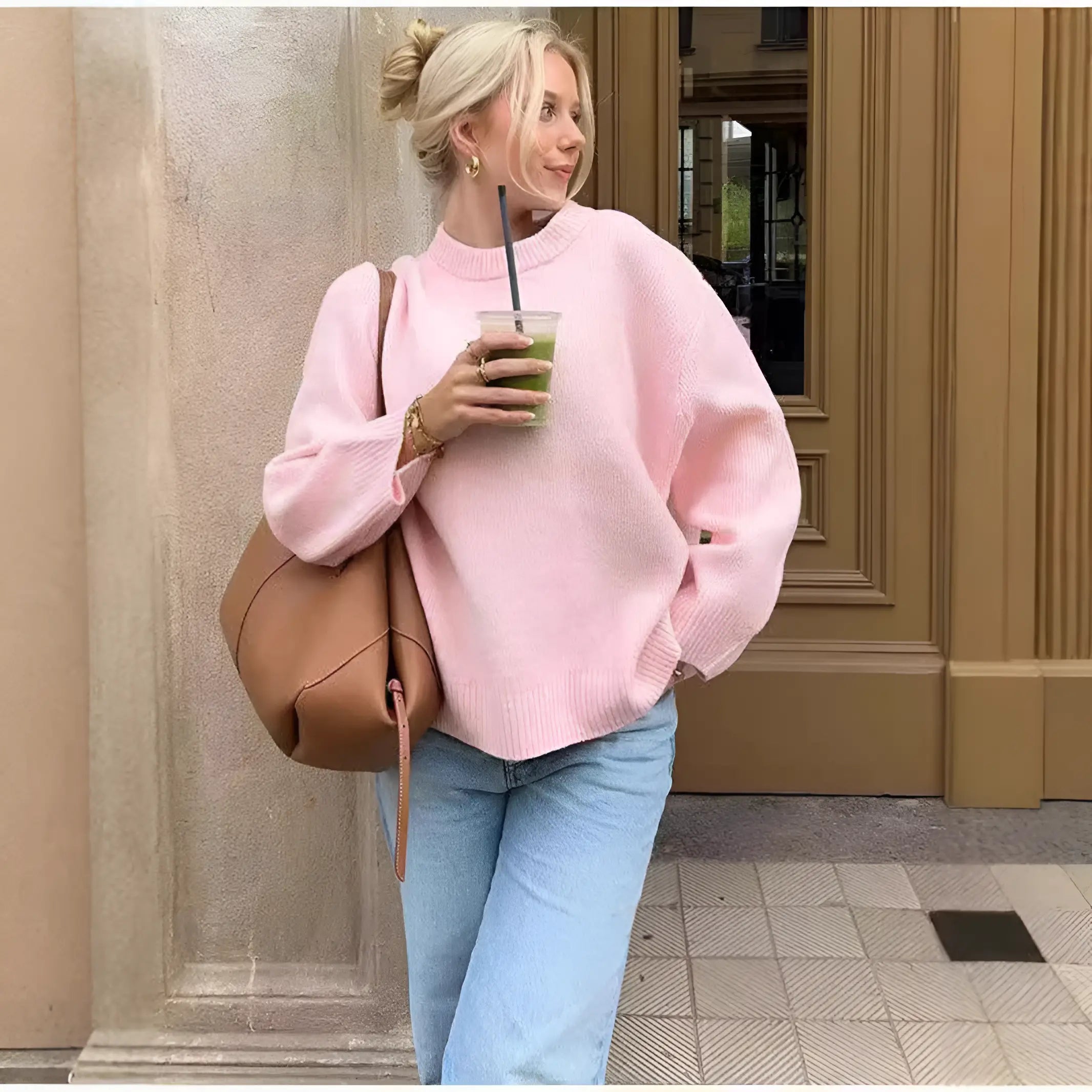 LIA | Cozy Pink Sweater - Lizabella Fashion